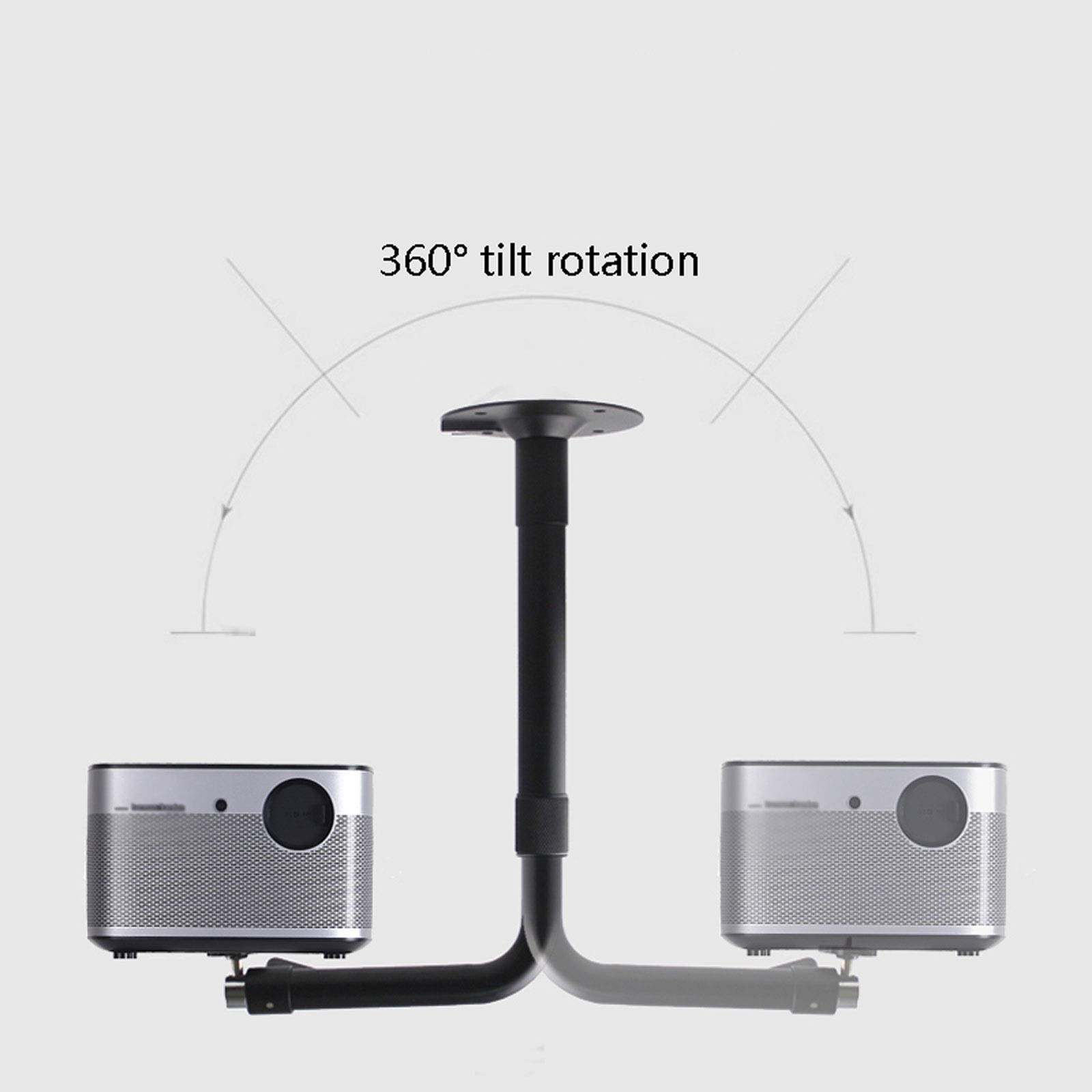 Soporte para Proyector Percha de Montaje en Pared del proyector - para proyectores cámaras - Proyección Ajustable de ángulo - Longitud 32-52cm / 12.6-20.5in, Negro Soportes para Proyectores