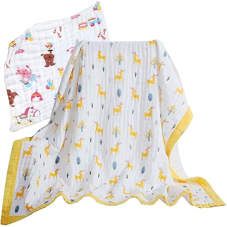 Amazon Sherelly ベビーケット ガーゼケット 赤ちゃん 6重ガーゼ タオルケット ブランケット お昼寝ケットベビータオル 新生児 ガーゼバスタオル 110 110cm タオルケット ガーゼケット ベビー マタニティ 通販