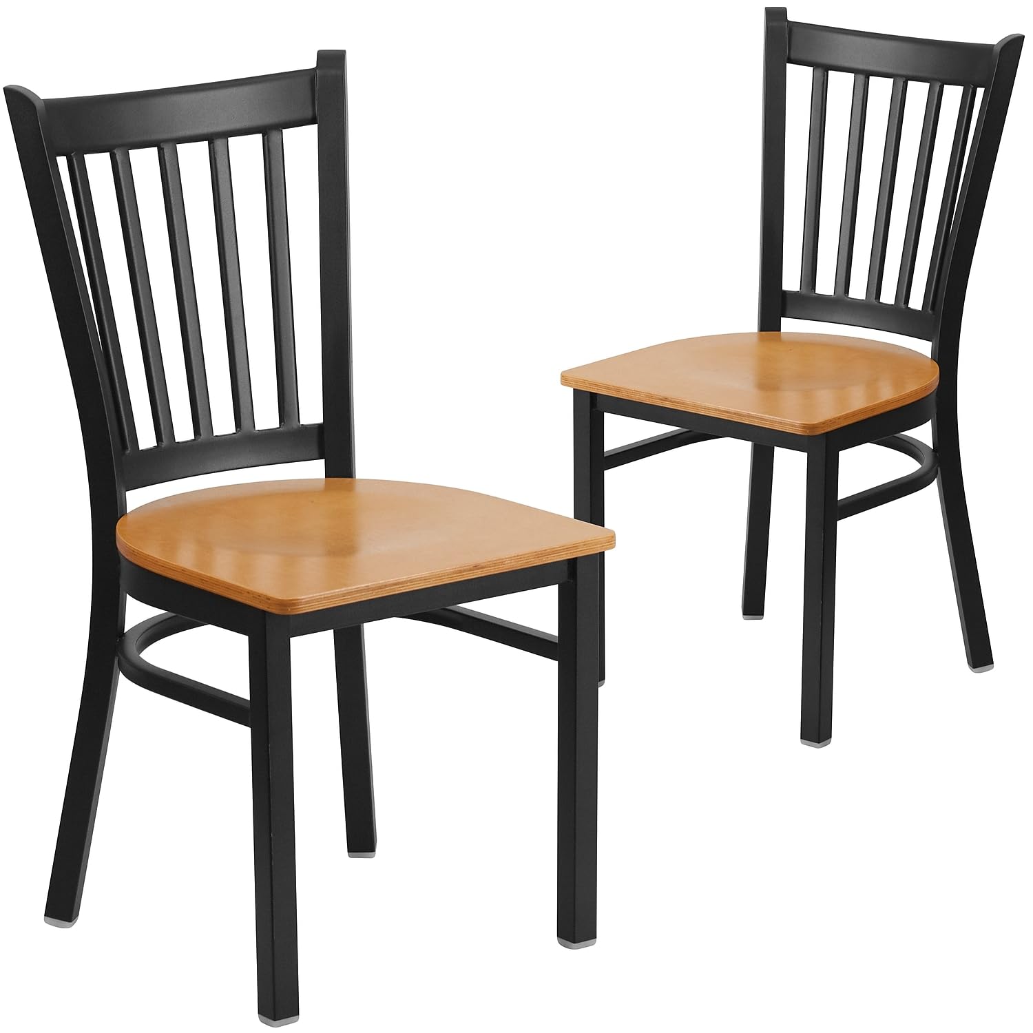 View 1 of ***MISSING PARTS***
Flash Furniture 2pk Metal Restaurant Chair - Natural Wood Seat