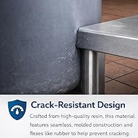 Vista 5 de Bote de basura comercial redondo de 44 galones en color gris