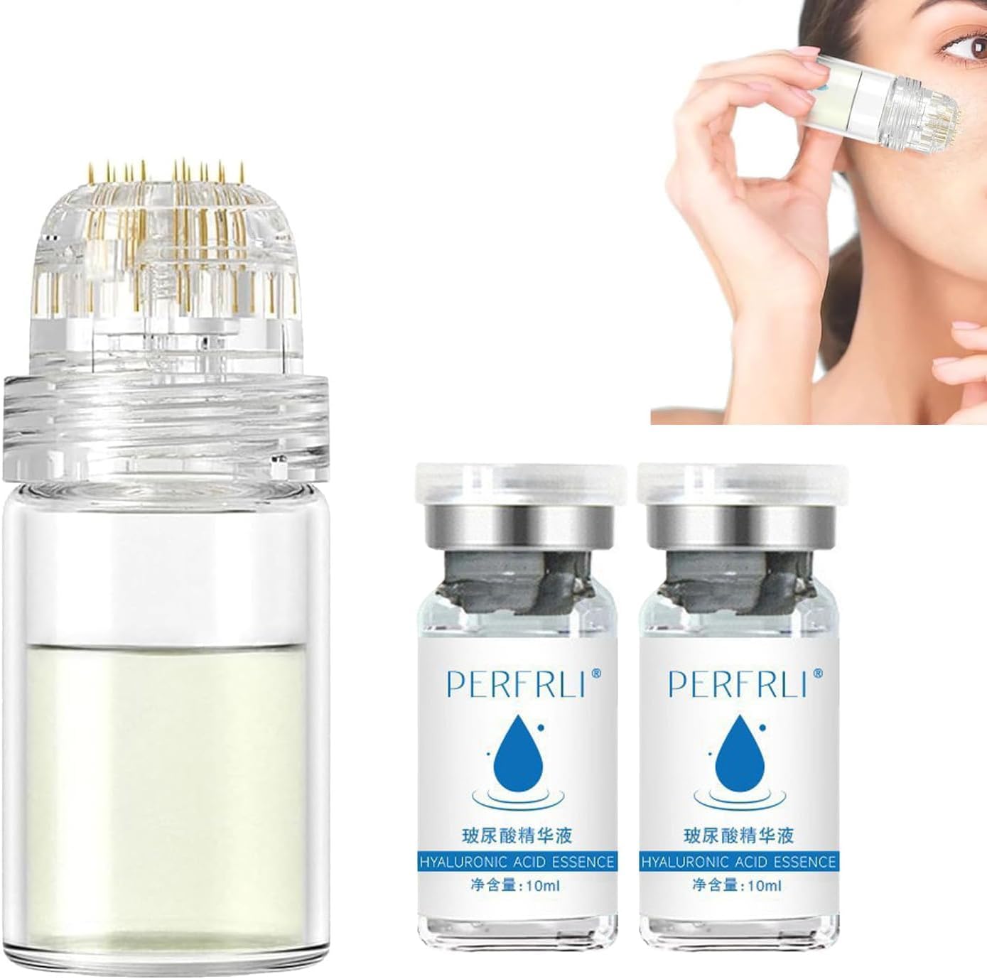 NALACAL Glamory Micro Infusion System for Lips, Glamory Micro System for Face, Glamory SerumSmooth Skin Facial Serum for Men Women for All Skin Types(2PCS)