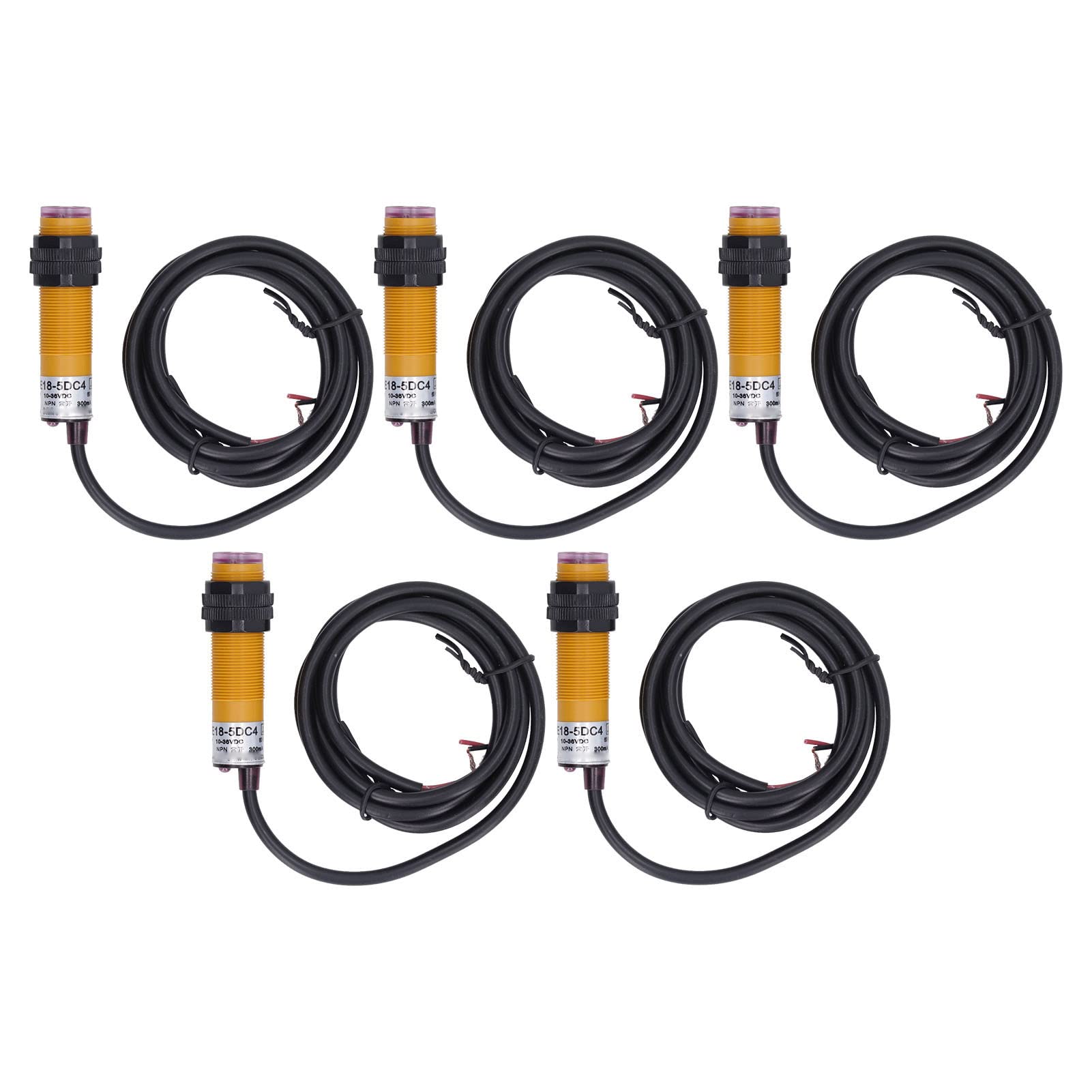 Módulo de Sensor infrarrojo de 5 Piezas 10-36 V CC NPN Interruptor fotoeléctrico Normalmente Abierto para Evitar obstáculos