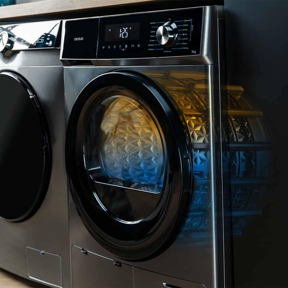 Cecotec Sèche-linge Pompe à Chaleur 8 kg Bolero Dresscode Dry 8330 Steel 15 programmes Classe E Inox