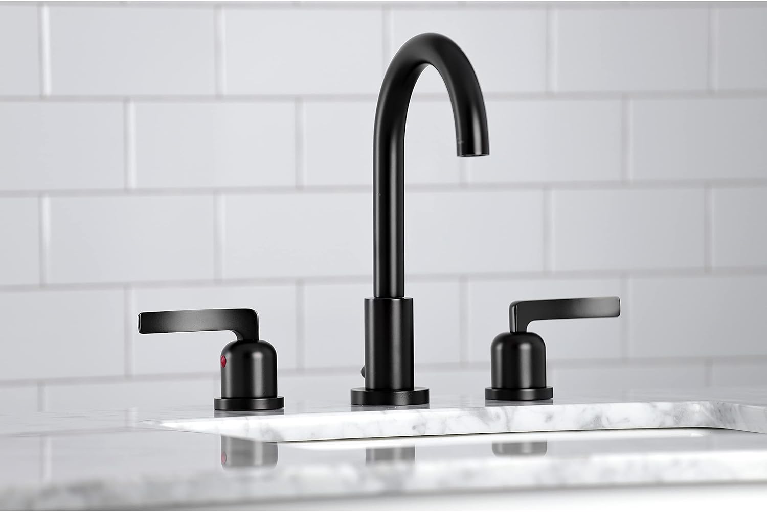 Fauceture FSC8920EFL Centurion Widespread Bathroom Faucet with Pop-Up Drain, Matte Black