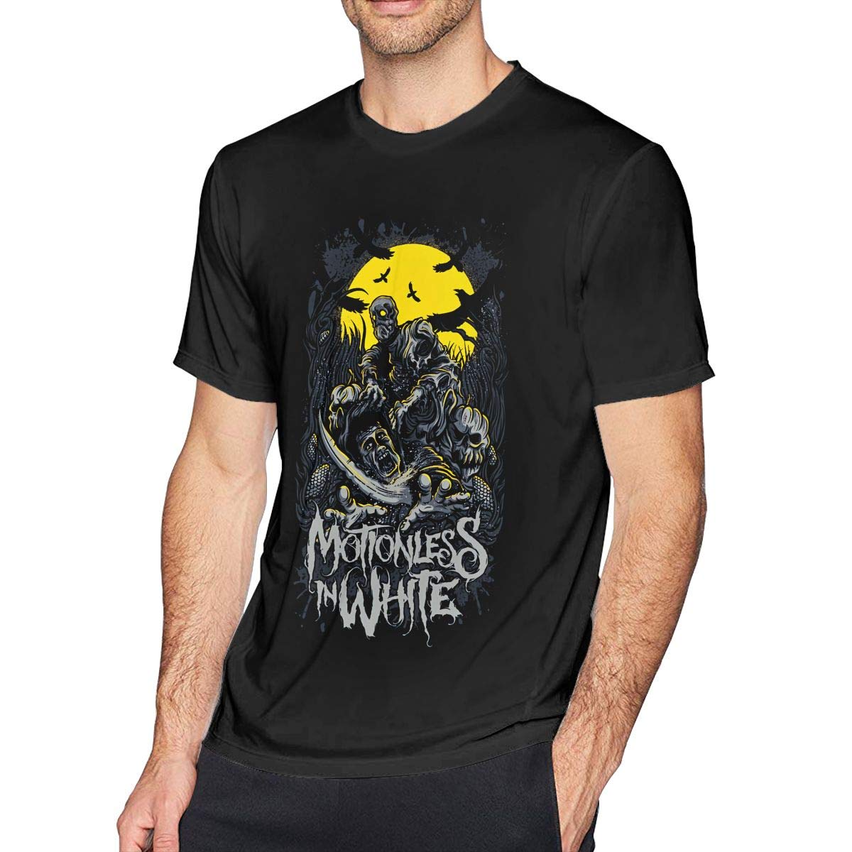 Mens Vintage Motionless in White Tshirt Black
