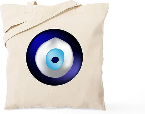 CafePress Bolso de asas de la lona natural del bolso de asas de la protección del mal de ojo, bolso, Caqui