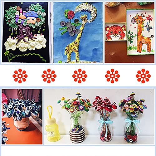 Alfykym 600-700Pcs Orange Buttons For Crafts Bulk Orange Craft Buttons Assorted Size For Sewing Diy Crafts Decoration #TOP5