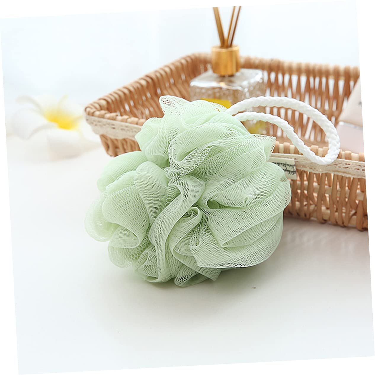 Ipetboom 8 Piezas esponjas de baño para ducha esponjas para limpiar bola de ducha esponja baño esponja de baño accesorios de baño depurador de cuerpo suave Bola de baño tenis