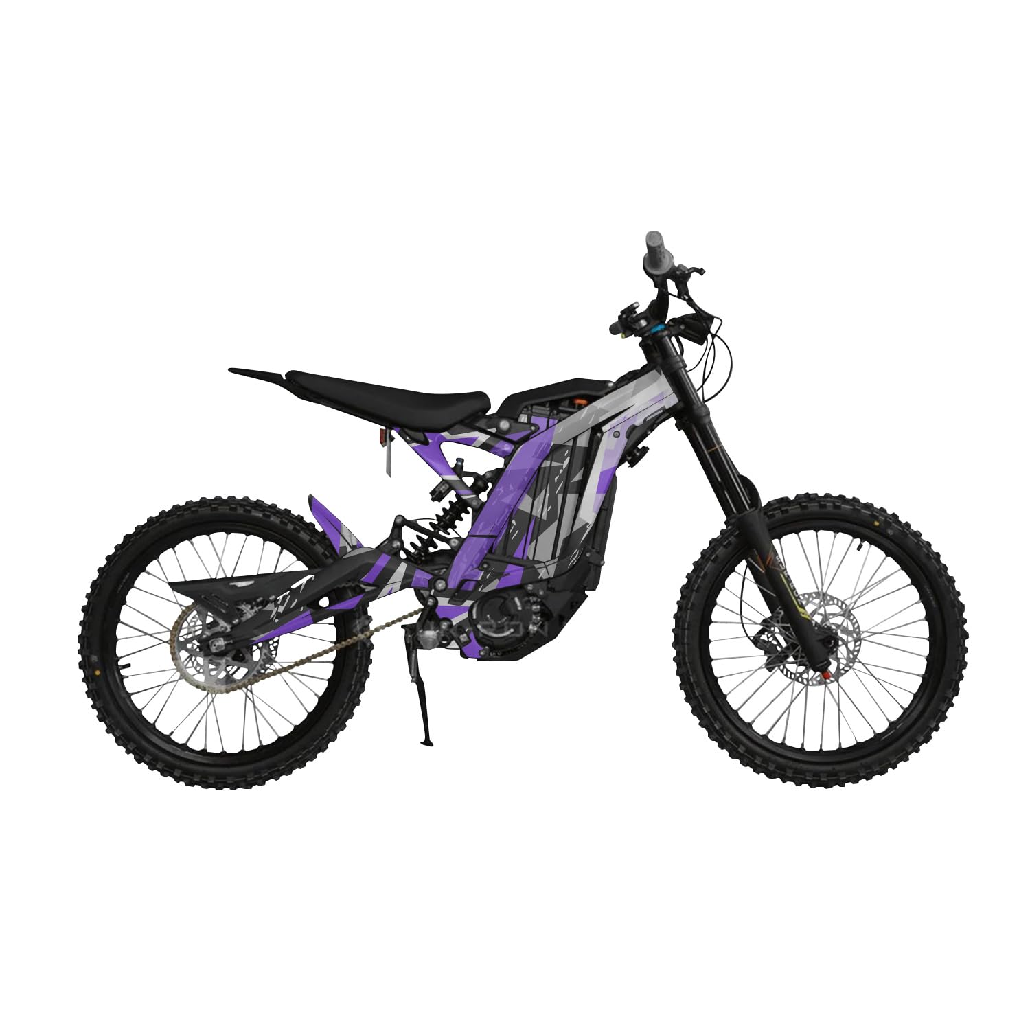 Surron Light Bee Graphics Kit Wrap - Grunge Star Purple - Sur-Ron Skin - Premium 3M Vinyl Protective Wrap Decal Cover - Easy to Apply | Crafted in The USA by MightySkins