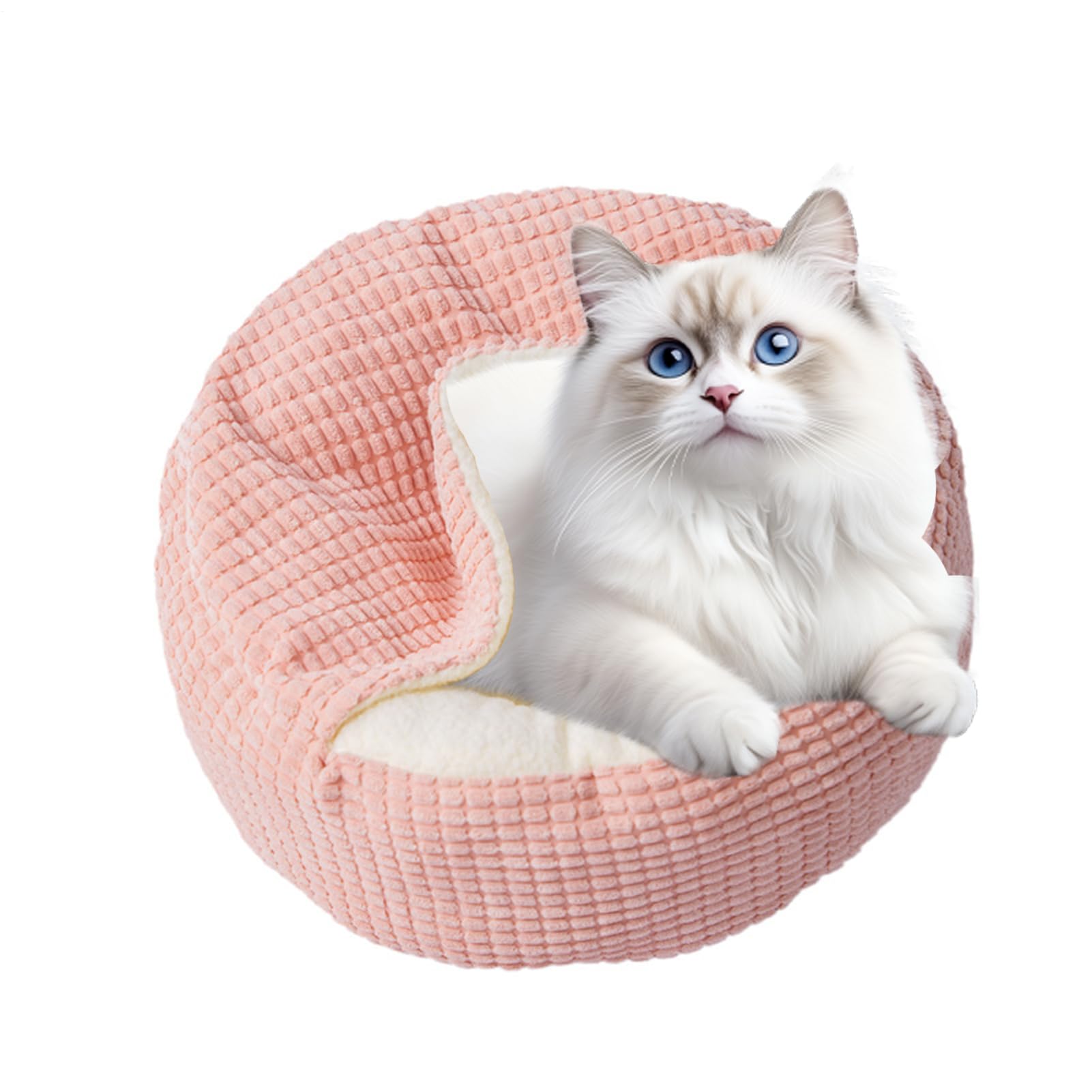 Lit rond pour chat et grotto chaude pour petits animaux de chambre