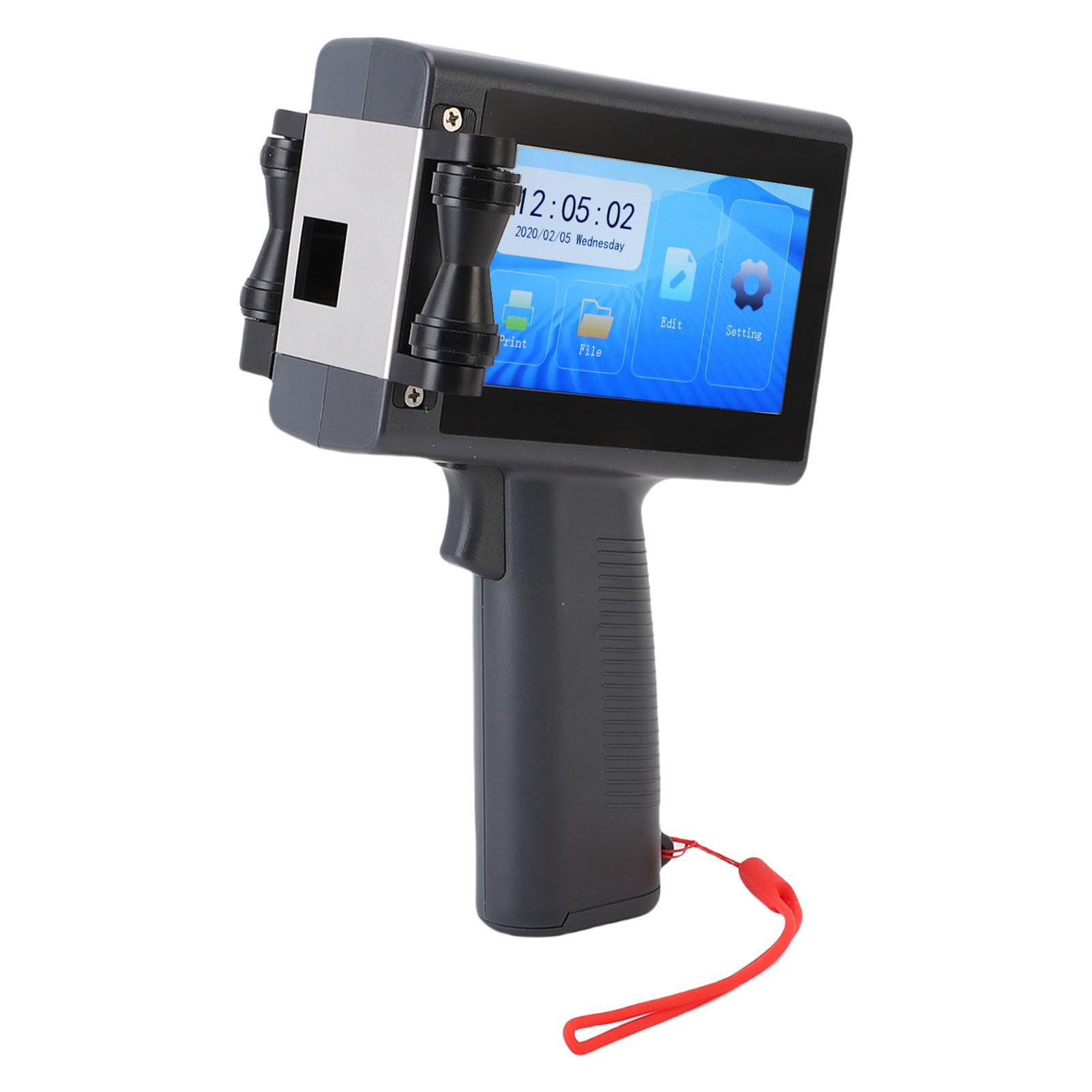 Impresora de Inyección de Tinta Portátil, Pistola de Impresora Portátil Portátil con Pantalla Táctil de 4.3 Pulgadas, Altura de Impresión de 0.078 a 0.5 (Enchufe de la UE)