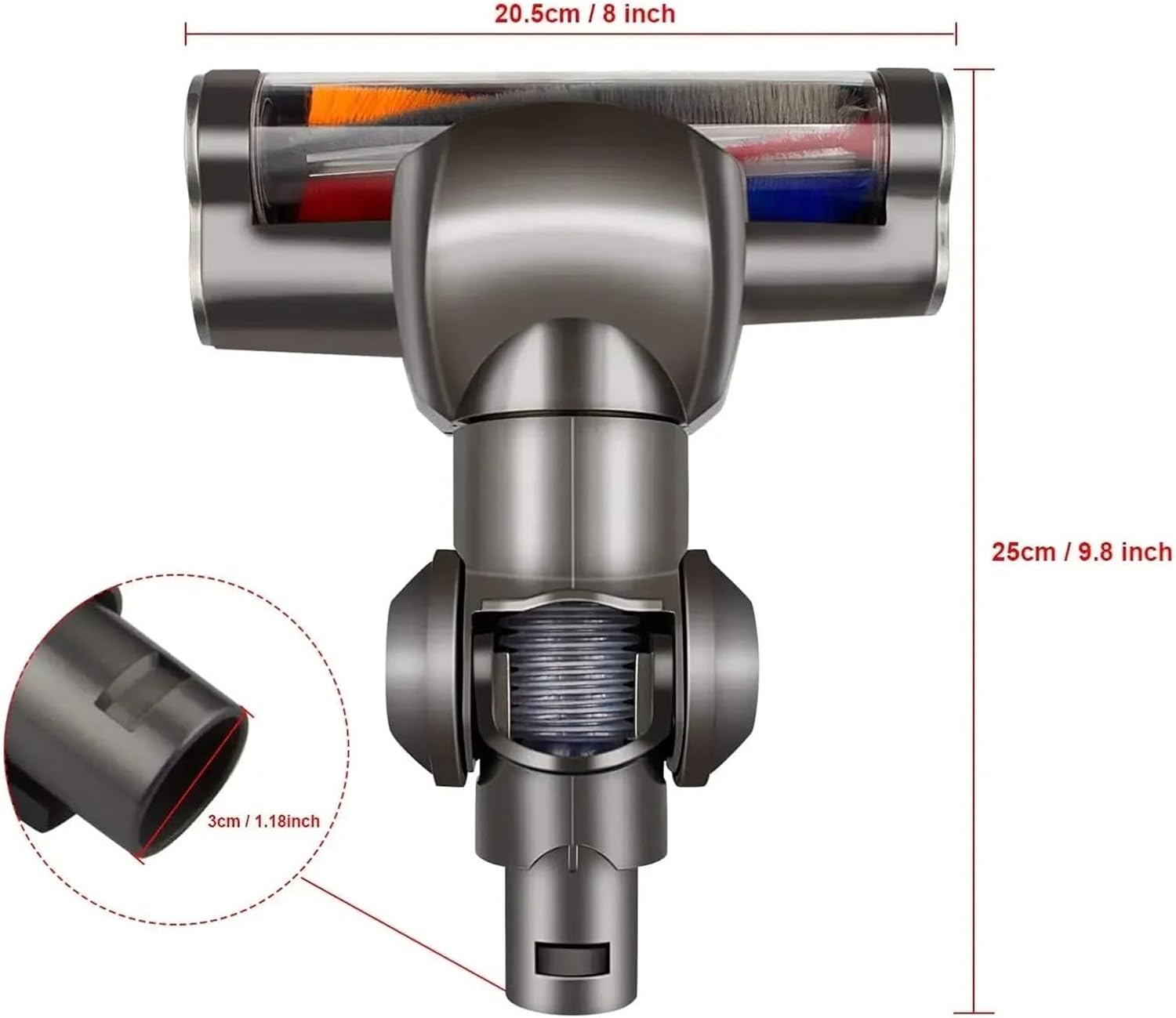 Motorized Floor Brush Head Tool,Compatible For DysonV6，Trigger DC44 DC45 DC58 DC59 DC61 DC62 DC74， Cleaner Head Replacement Kit