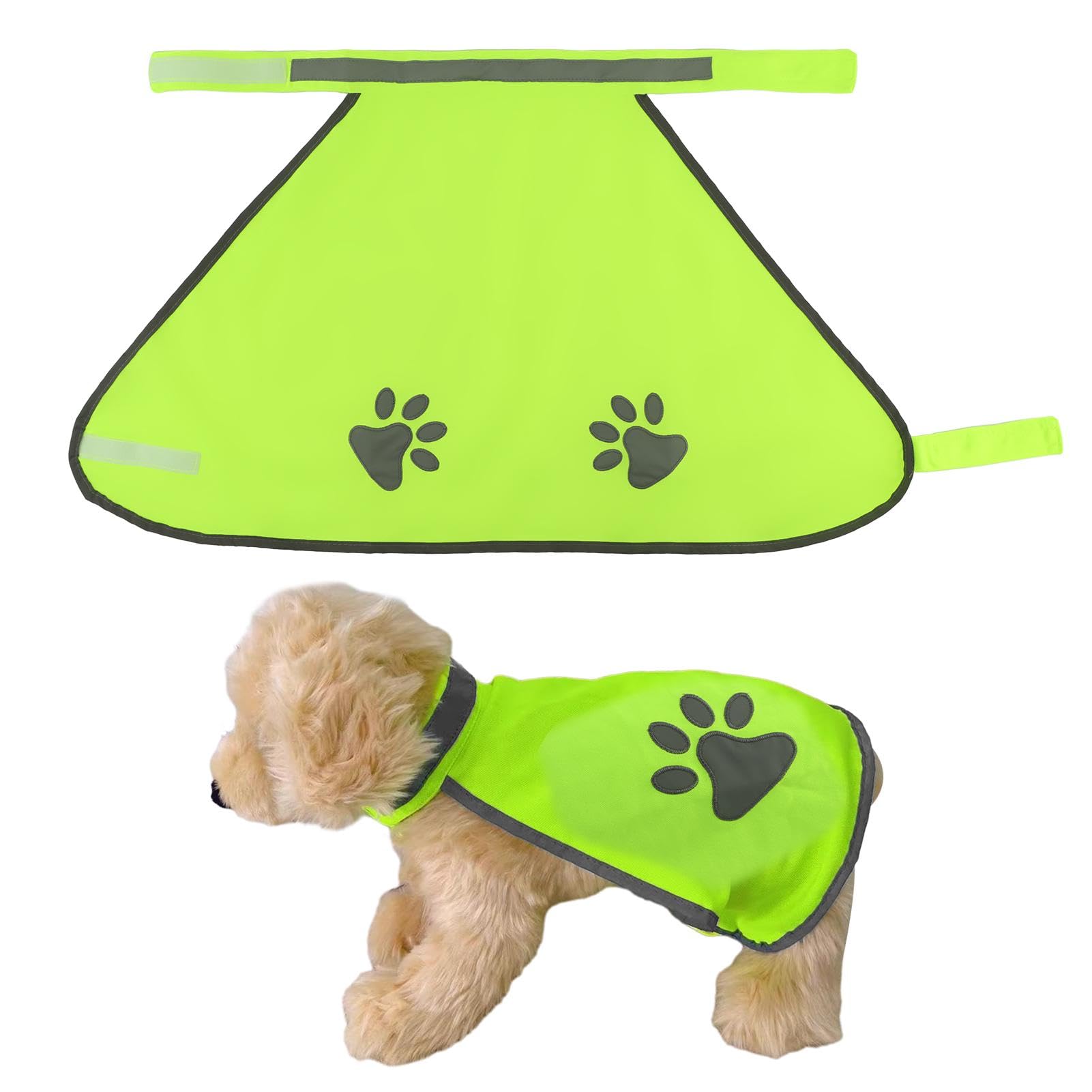 Dog Safety Vest High Vis, Highly Reflective Vest with Leash Hole- Pet Puppy Clothes Safety Night Dog Vests, Keep Your Dogs Visible,Comfortable Adjustable Size Dogs Reflective Vests(SIZE:S)