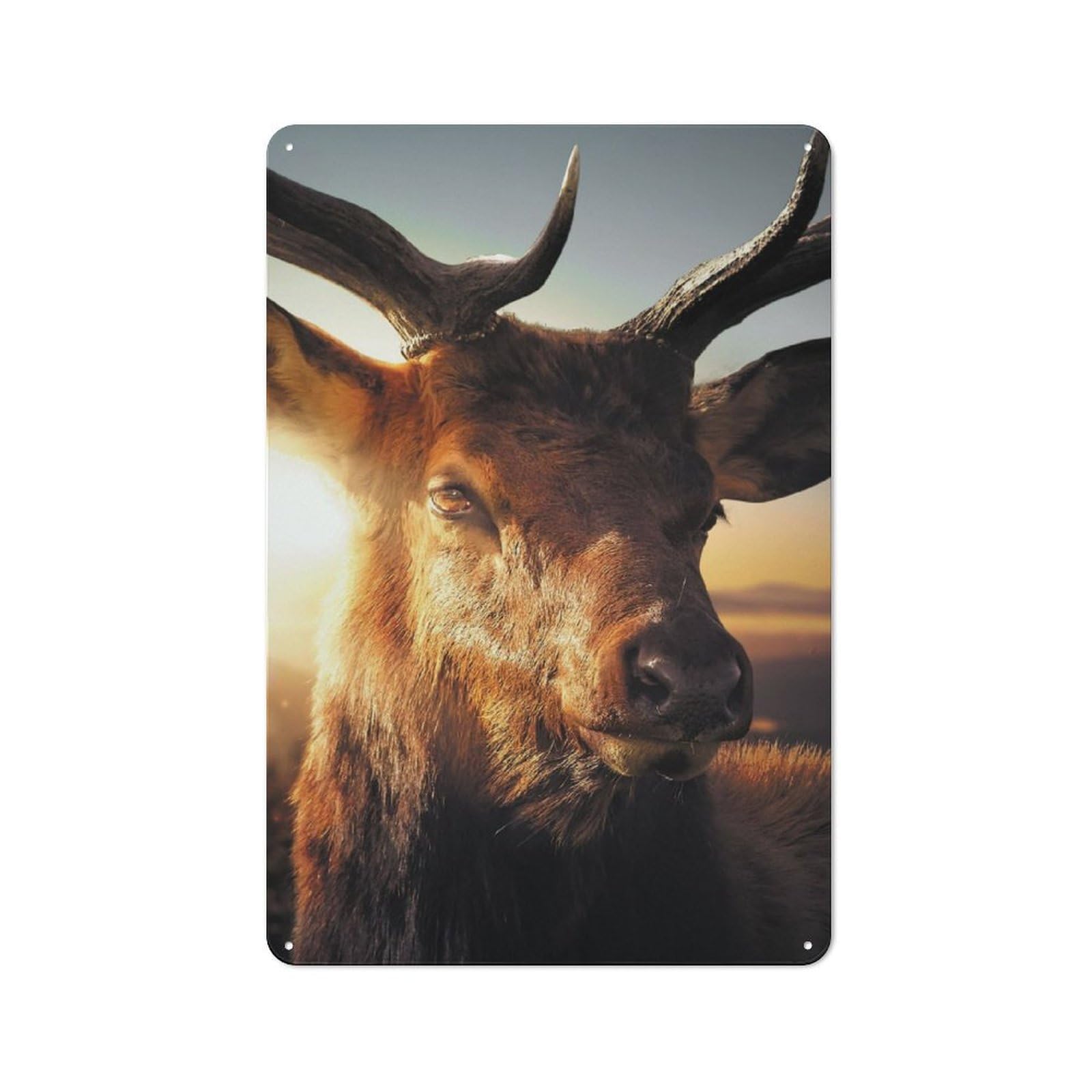 Junmoney The Deer Retro Tin Sign 30X20cm For Bar Or Restaurant, For Collectors Of Retro Metal Wall Decor
