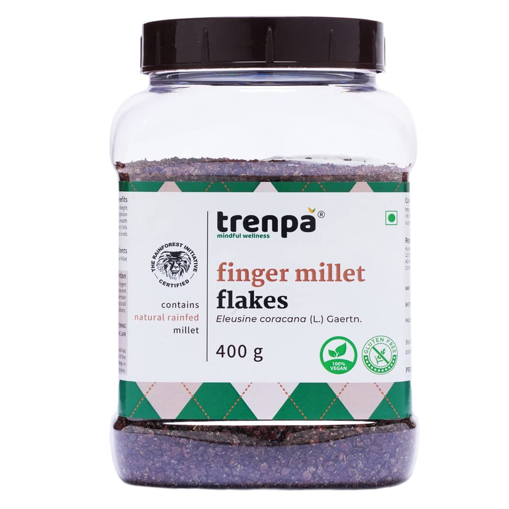 TRENPA Finger Millet Poha Flakes (Ragi), 400g | Healthy Breakfast Cereal | Diabetic - Friendly | Low Cholesterol, Gluten-Free, High-Fibre Food (B0BNBZK5PM) Amazon Price History, Amazon Price Tracker