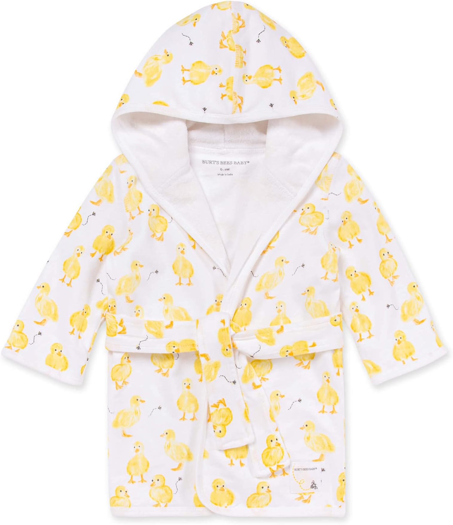 Hooded Robe Organic Terry Bathrobe, Newborn Bath Essentials, Unisex Boys and Girls