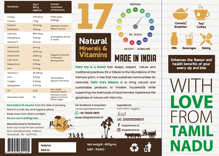 Image of Mom & Kids Palm Jaggery Powder | 100% Natural, 17 Nutrients, Chemical-Free, Pesticide-Free, Super Safe, Ash&Junk Free, Low GI, Authentic, Eco-Friendly