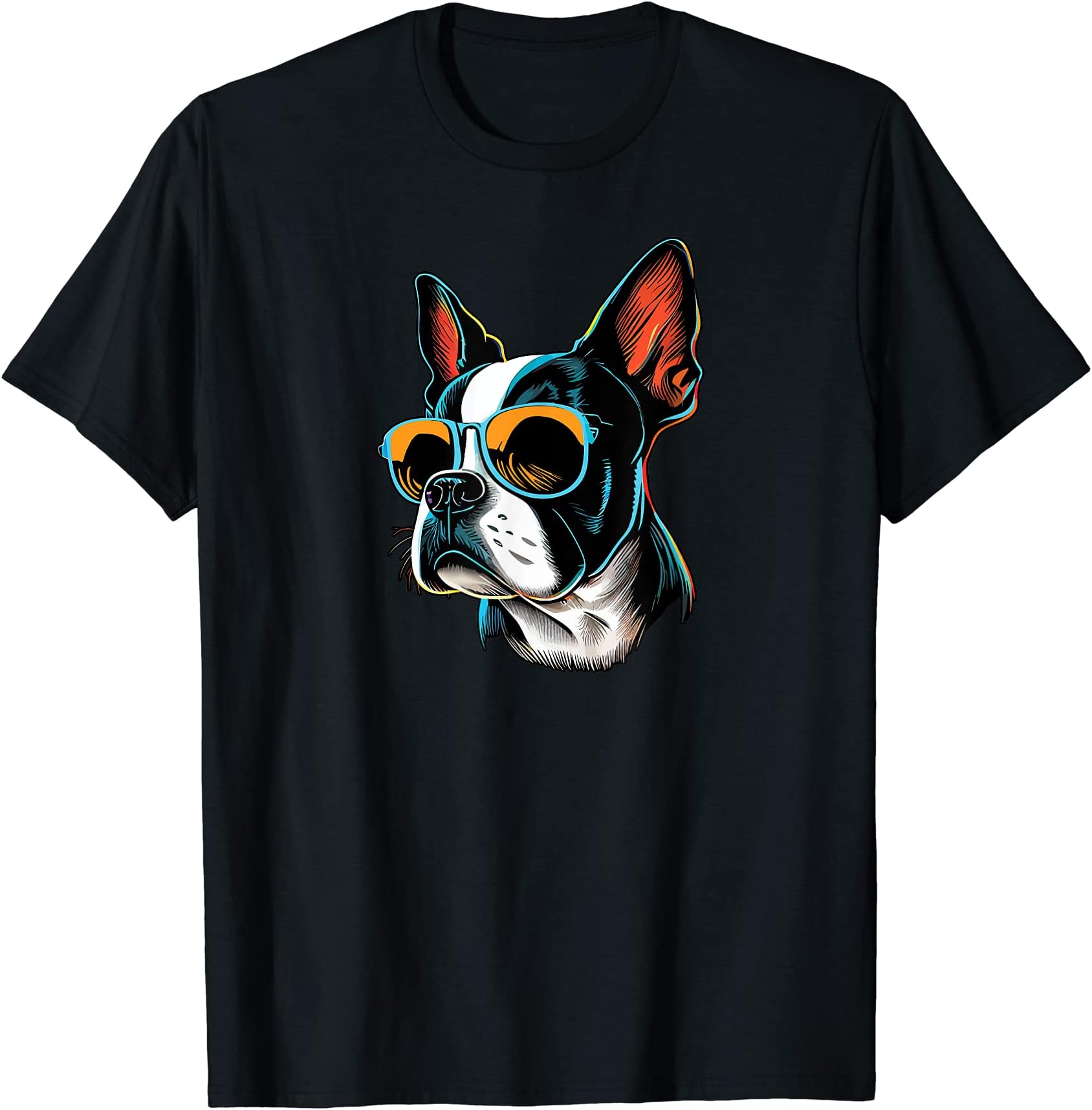 The Woof WardrobeDad Mom Cool Dog Sunglasses - Boston Terrier Men Women T-ShirtOEKO-TEX STANDARD 100