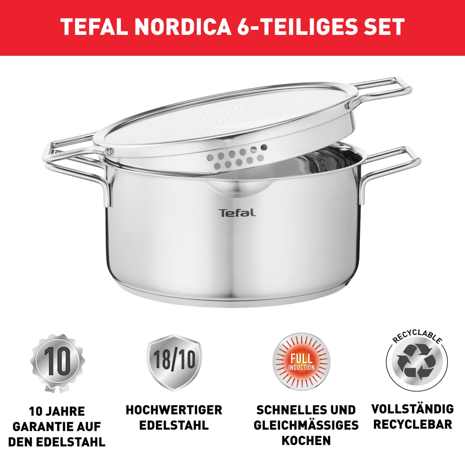 Tefal - Nordica Set 6 pcs (H852S325)