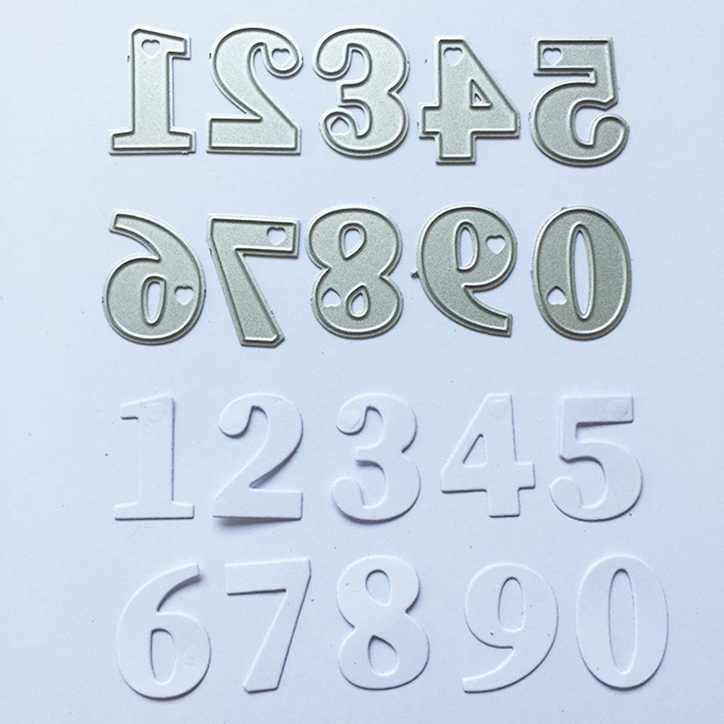 Taille De Police 2,6 Cm Matrices De Découpe En Métal, Chiffres, Fabrication De Cartes, Pochoir, Scrapbooking, Travaux Manuels En Papier D3 - France