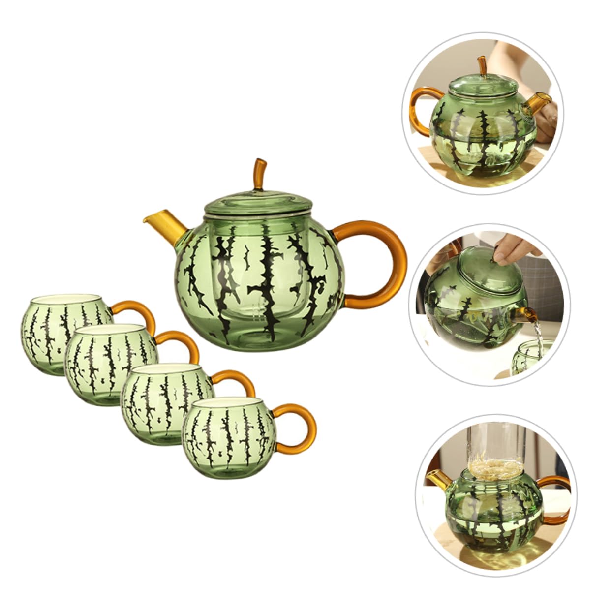 ABOOFAN Tetera De Vidrio Resistente Al Calor Pequeña Con Infusor Para Té Suelto Taza Incluida