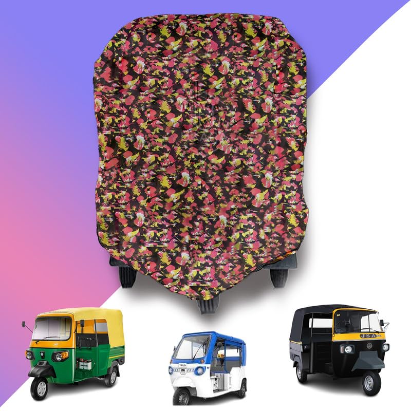 UKARA All Weather Water Resistant Universal Auto Rickshaw Cover for All Auto Rickshaw Jungle Print (AA1185)