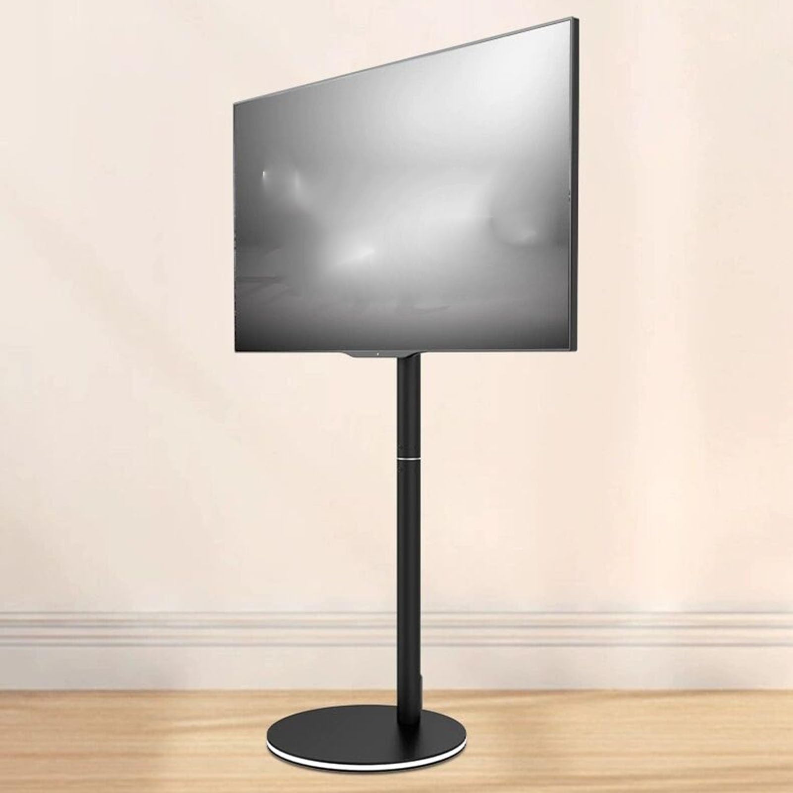 Monitor Mount,tv Wall Mount, TV Floor Stand with Light - LCD TV e Floor Stand, Swivel TV Stand Mount with LED Lights, with Cable Management