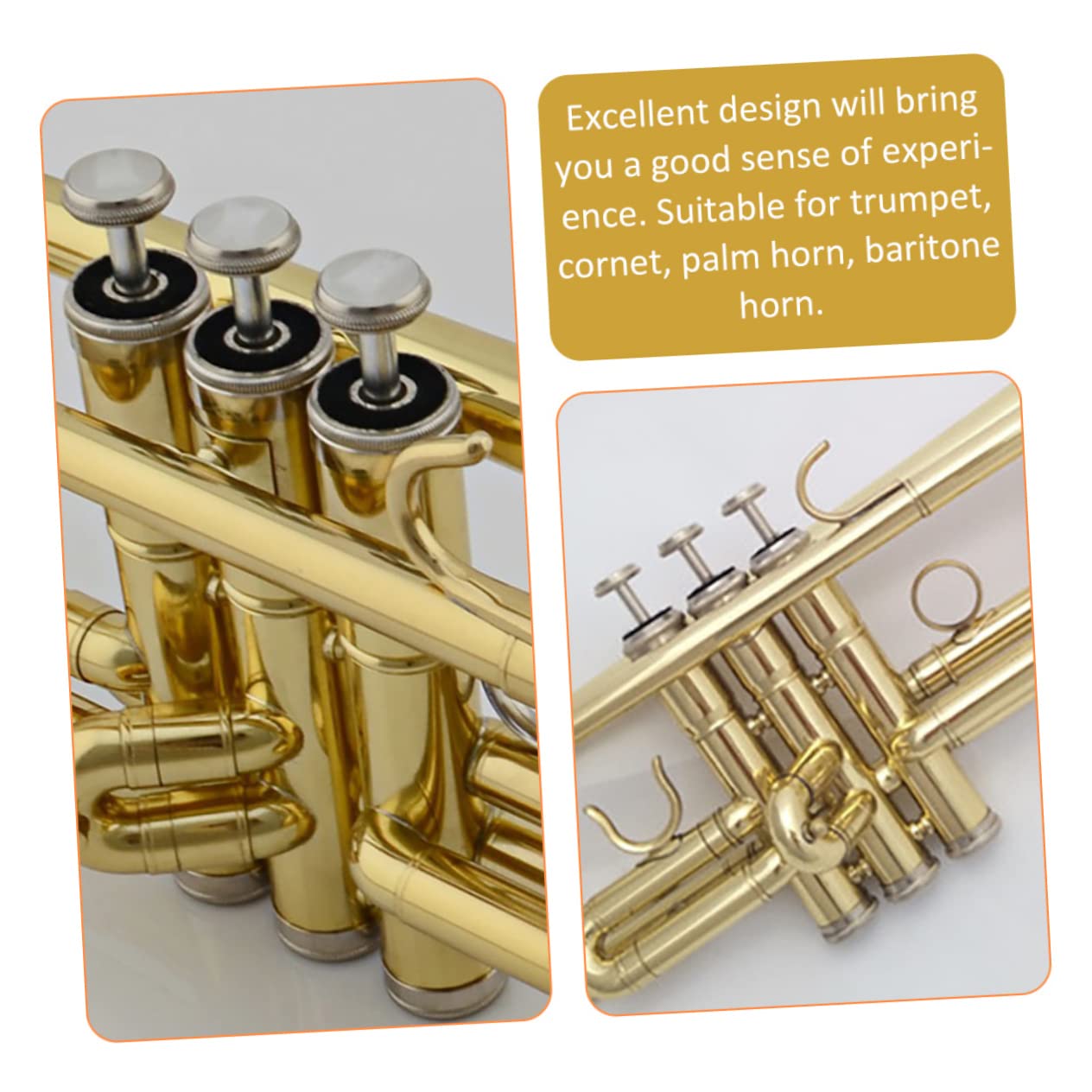 TOYANDONA 4 Sets Trompete Wartung Unteren Top Kolben Abdeckungen Ventil Kappen Kit Taste Ventile Spielbarkeit Haltbarkeit