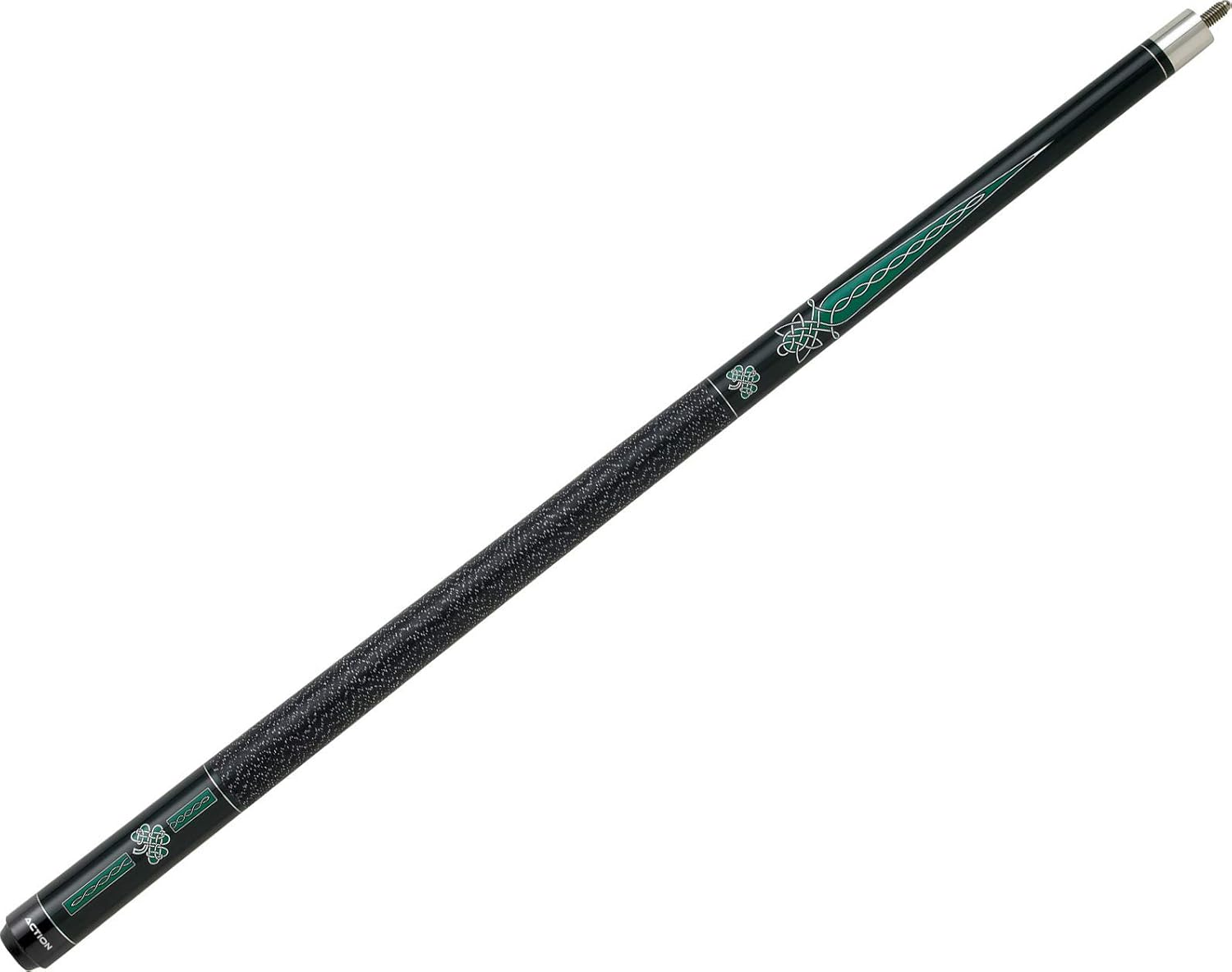 Action Impact IMP20 Irish Green Celtic Knot Cross Pool/Billiards Cue Stick