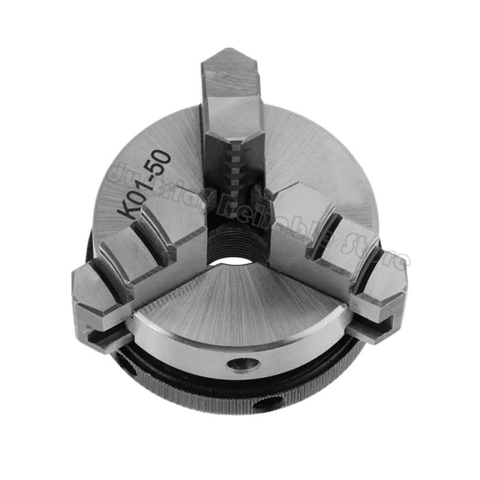 K01-50 Mini mandril de torno de 50 mm, mandril manual de carpintería de 3 mandíbulas(K01-50 10mm straight)