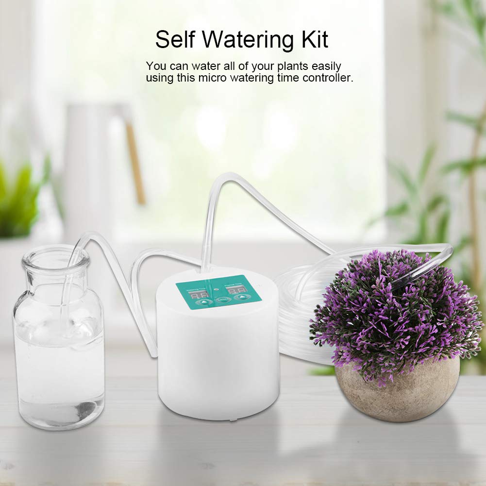 Kit per Irrigazione Automatica Solare Kit, Gocciolamento Giardiniere Goccia con Timer Digitale Uso Interno Balcone