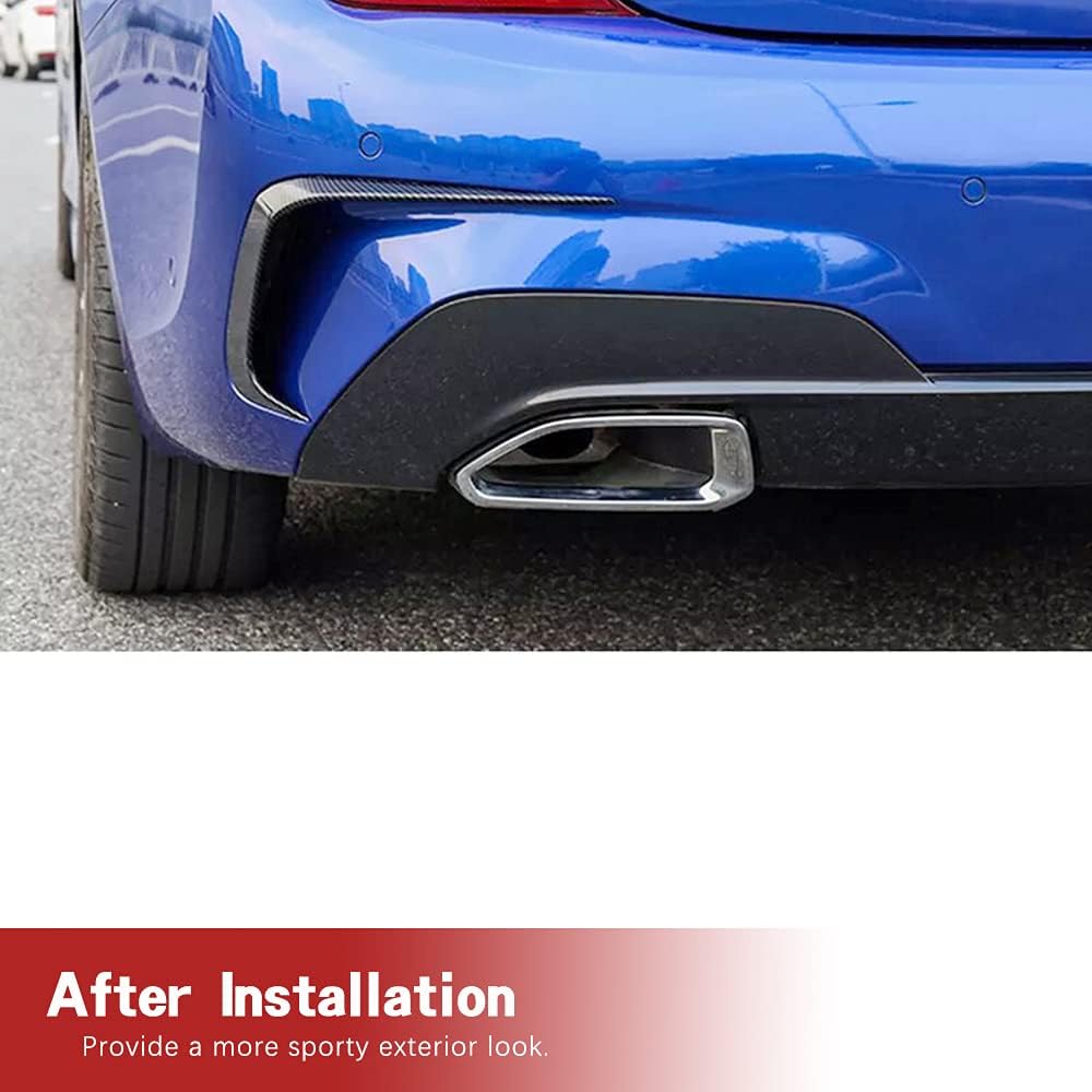 Carbon Fiber Rear Bumper Canards Fits for BMW 3 Series G20 G28 M-SPORT 2020-2021 Rear Bumper Lip Splitter Fins Factory Outlet