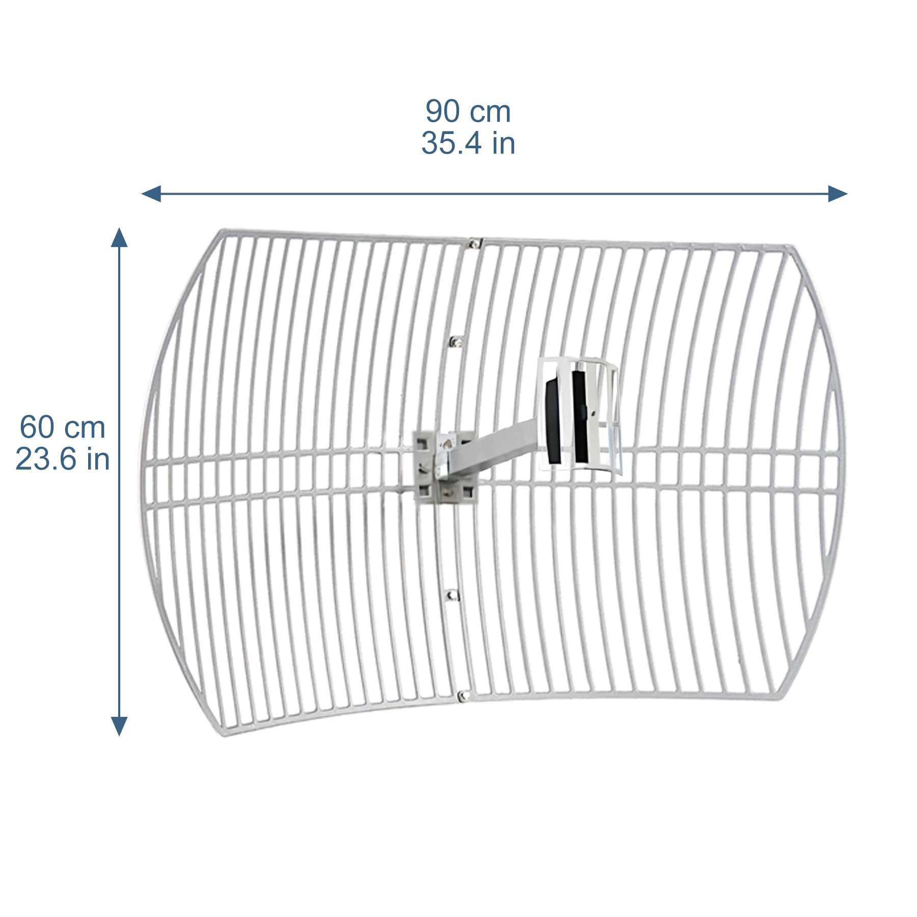 Antenne parabolique directionnelle extérieure à gain élevé 2,4 GHz 24 dBi (2400-2483 MHz) longue portée N-femelle connecteur pour caméra de sécurité routeur WI FI