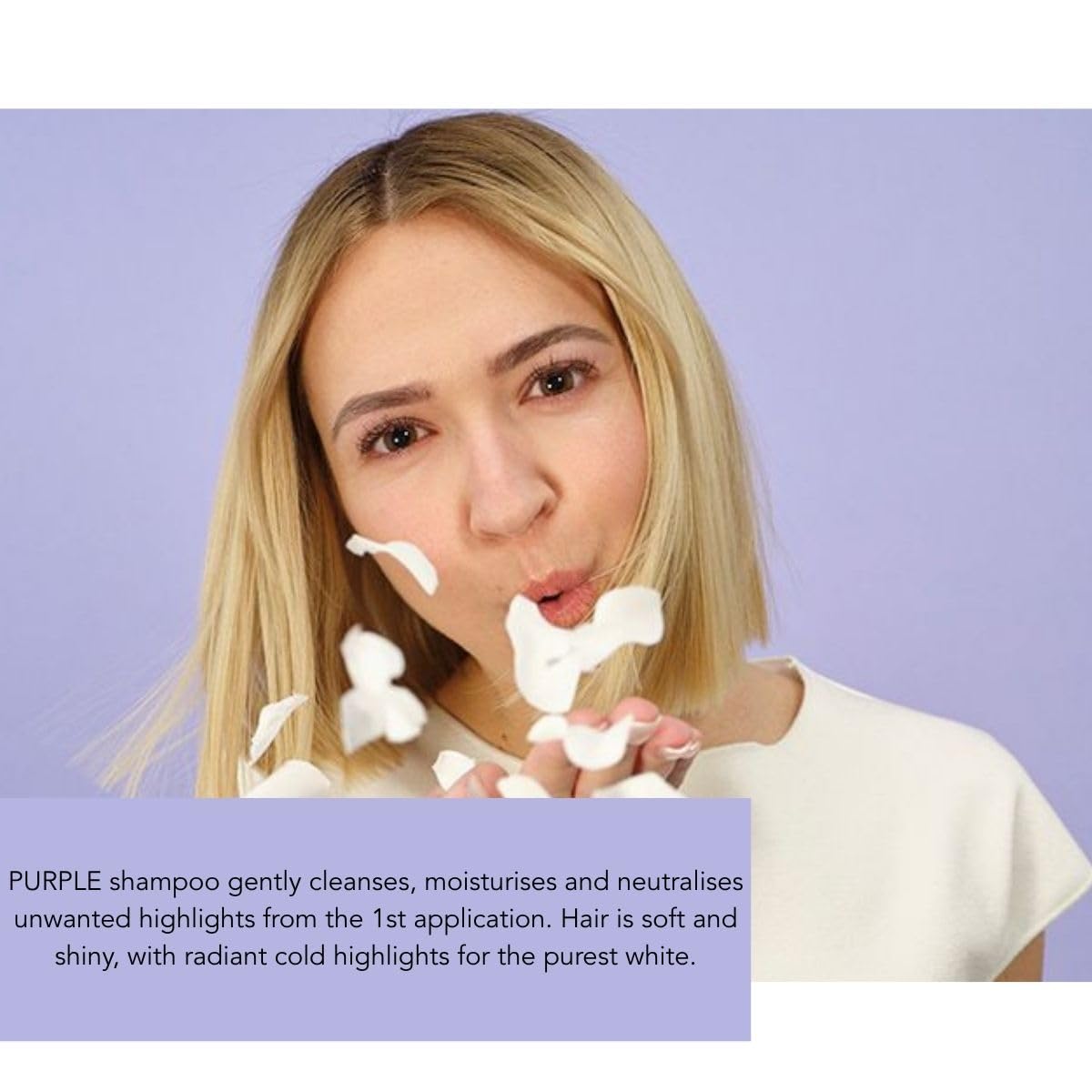 PHYTO PURPLE No Yellow Shampoo, Sulfate Free for Gray Hair, White Hair and Bleached Blonde Hair, 8.45 fl.oz. - Image 2