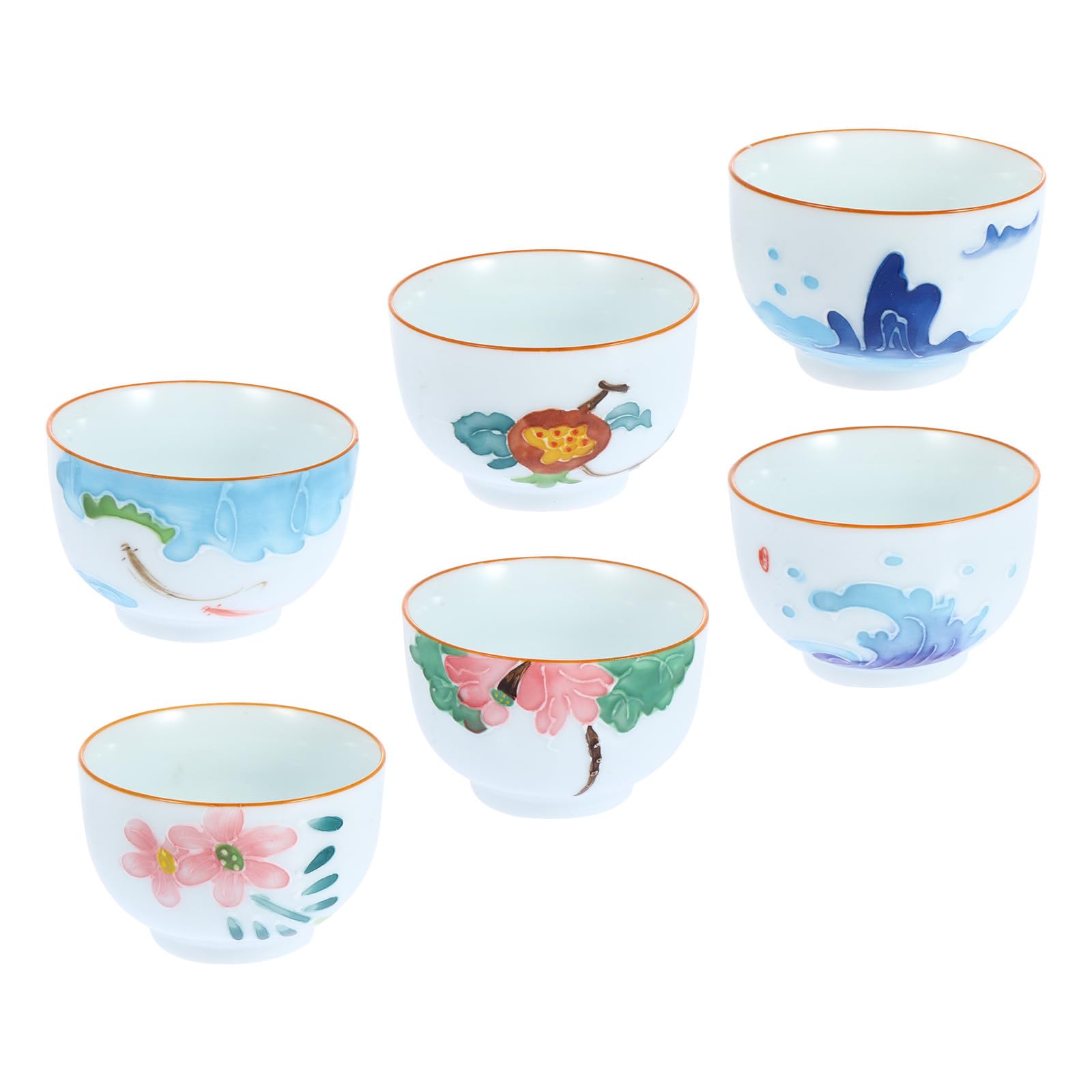 Coffret cadeau tasses à thé Kung Fu décoratives peintes à la main