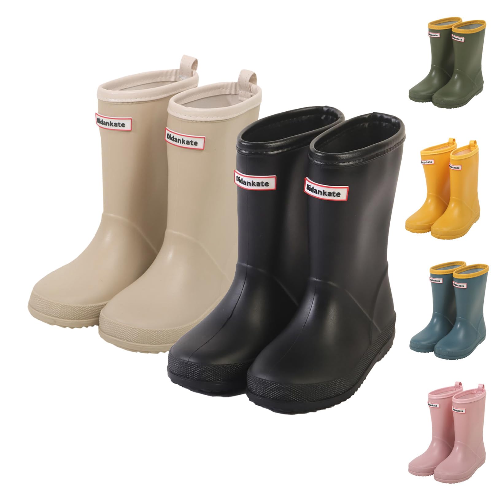 Botas de Lluvia Antideslizantes para Niñas y Niños Zapatos Unisex Impermeables con Resistente