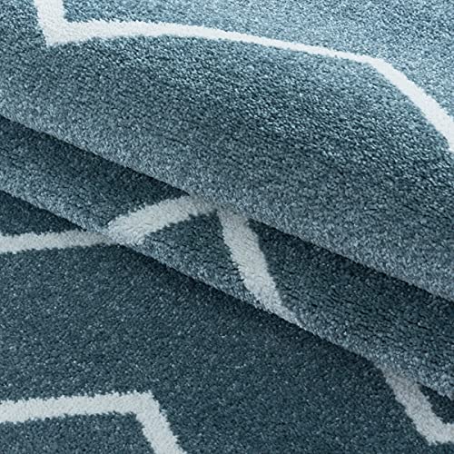 Tapis enfant vagues bleu petit format 80x150 antidérapant