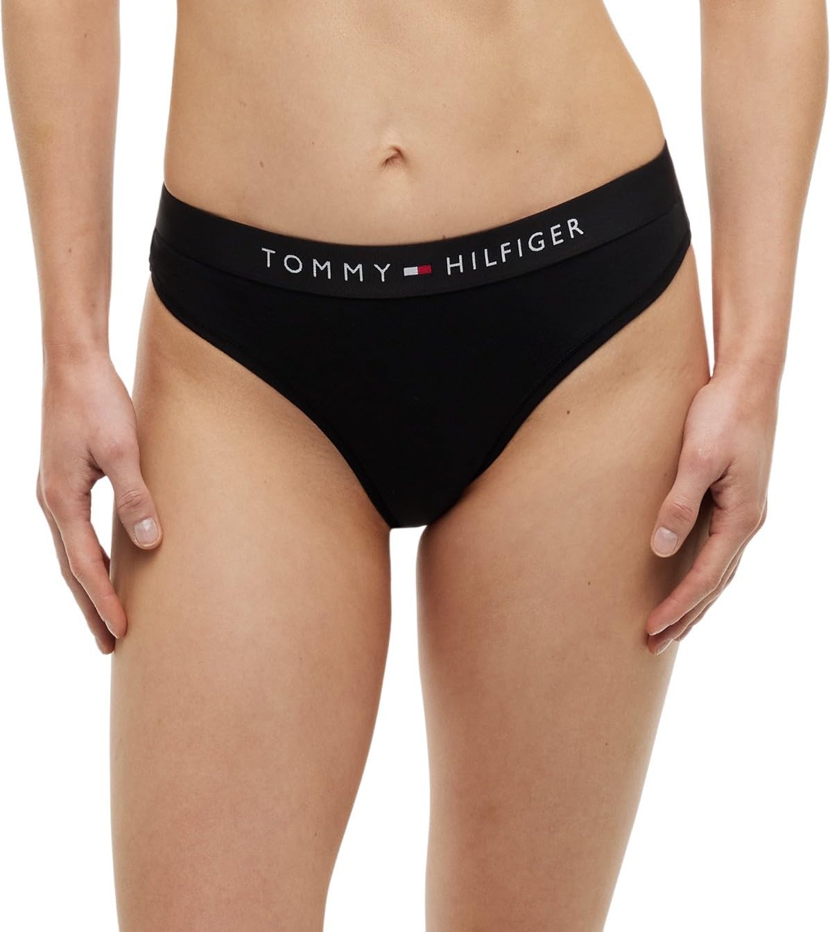 Tommy Hilfiger Women’s Thong, Black (Black), L