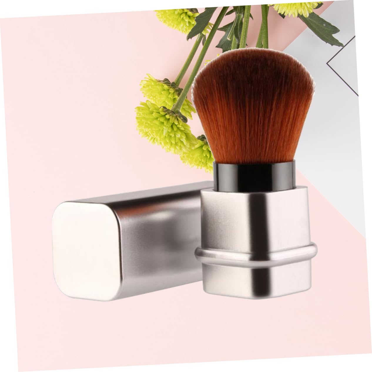 Beavorty Retractable Dust Brush for Cream Foundation Makeup Brush Set and Highlighter for Home Use