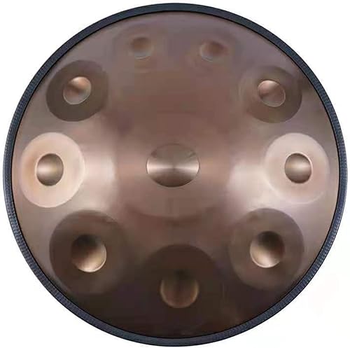 XielInd Instrumento de batería Handpan, disco auténtico, batería profesional, percusión, hecho en Estados Unidos (color  dorado 10 notas)