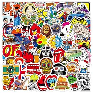 100pcs Brand Stickers, Street Fashion Sticker, Waterproof Vinyl Graffiti Stickers for Water Bottle, Car, Luggage…