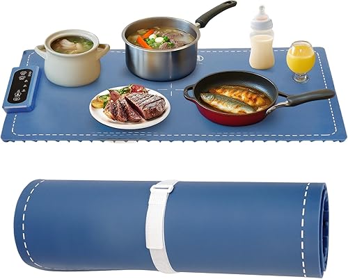 Food Warming Mat Electric Heating Tray for Buffets and Parties 3 Adjustable Temp