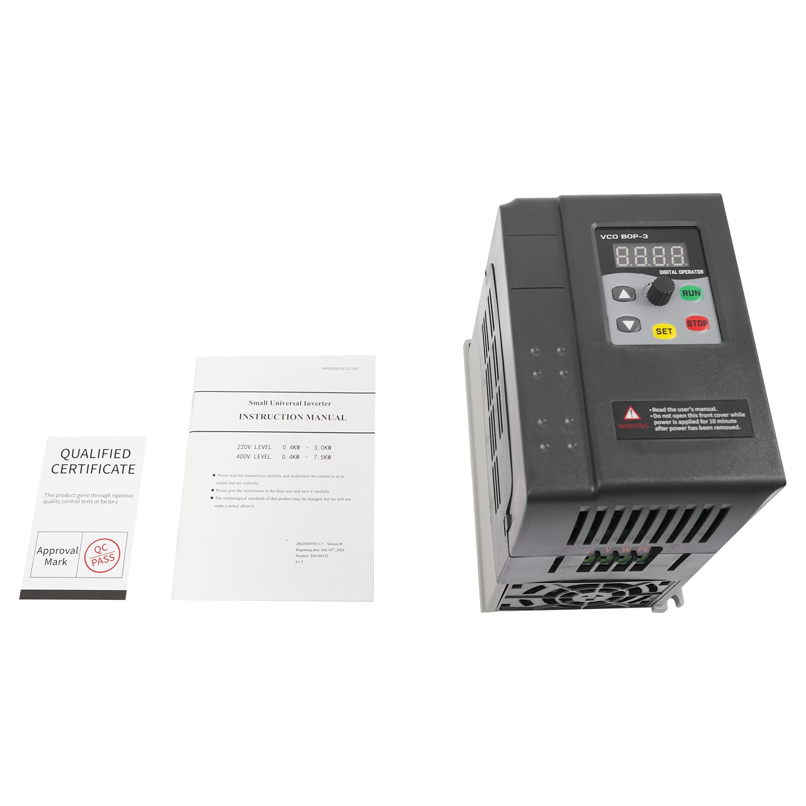 Inversor de frecuencia de 2,2 kW, 3 PH, 380 V, para motor de husillo, regulación de velocidad (entrada de 1 fase y salida de 3 fases), para ventiladores, bombas de agua, máquinas de carpintería