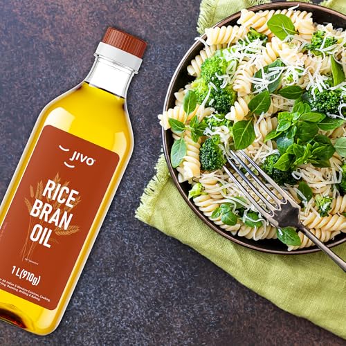 Image of Jivo Rice Bran Oil 1 Litre Cooking Oil | Rich in Antioxidants | Ideal for Deep Frying, Sauteing & Baking | Chemical-Free