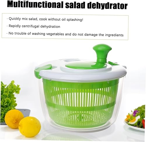 Miniatura 9 de Deshidratador de ensalada doméstica Secador manual de verduras Spinner de plástico de fácil uso para lavar y secar frutas y verduras para
