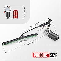 Vista 2 de KEMIMOTO Kit de Motor de Limpiaparabrisas Eléctrico UTV Para la Mayoría de UTV Compatible con Can Am Defender Pro Compatible con Mule Teryx Hoja