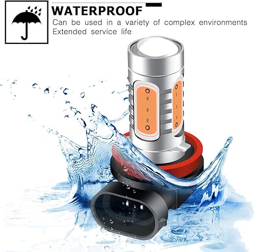 Miniatura 5 de Teguangmei 2 unids rosa H8H11 LED niebla bombillas COB 7.5 W alta potencia Super brillante lámparas 6500 K conducción diurna luz DRL 12 V