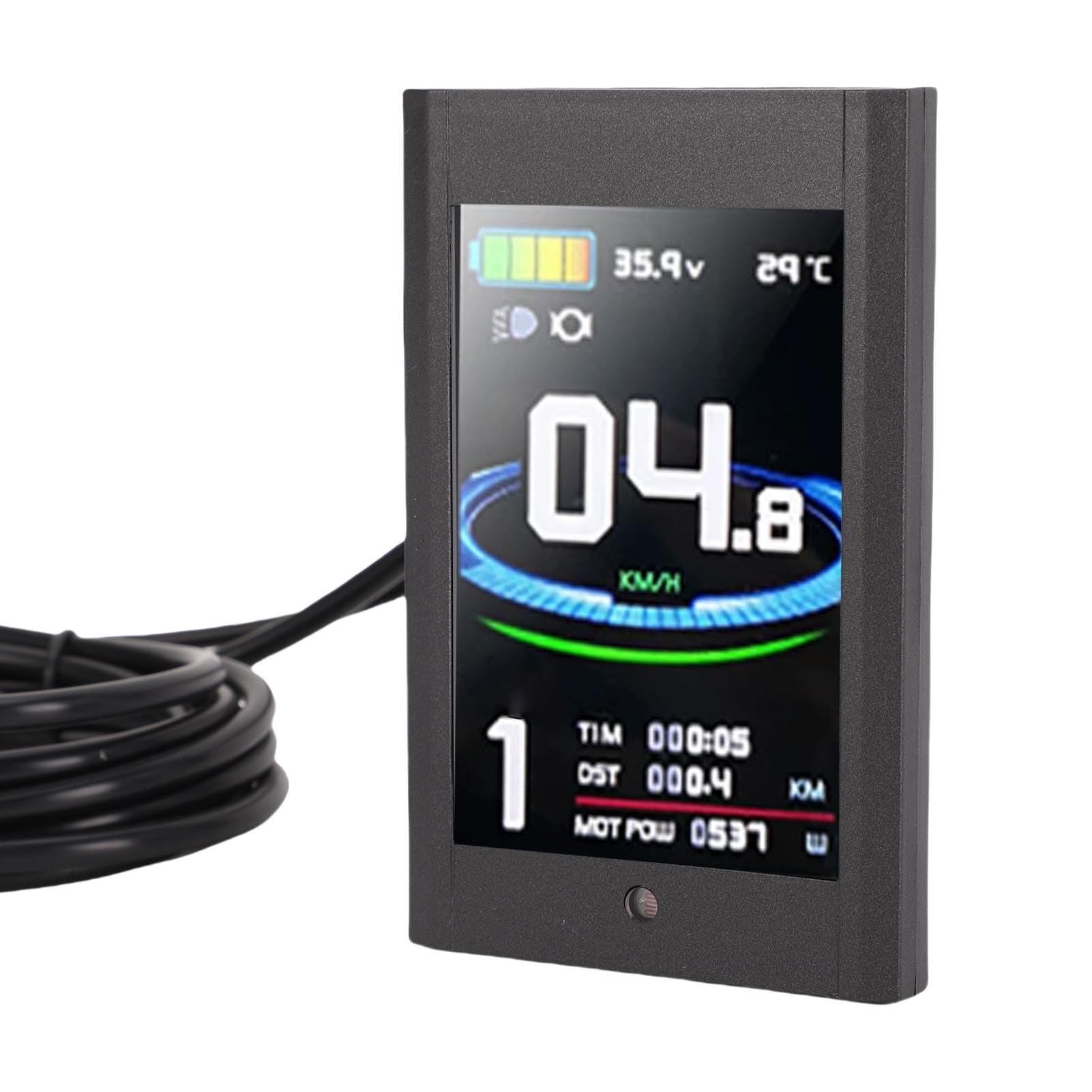 Buachois Bicicleta eléctrica Scooter Pantalla LCD Medidor Pantalla a Color KT LCD12
