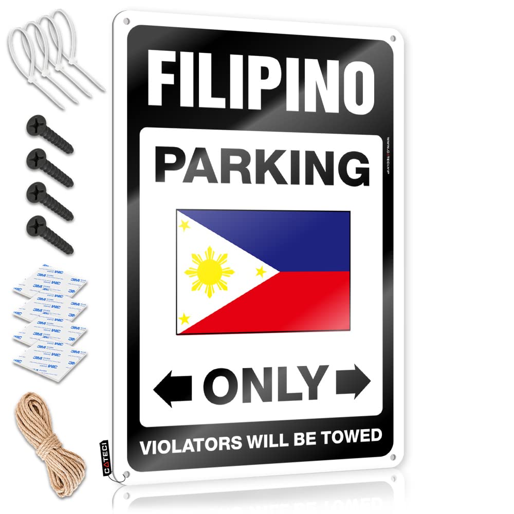 Krazmurongd One Color Bar Sign For Outdoor Bar Filipino Parking Only Tin Sign Tinsign Decor Funny Kitchen Decor
