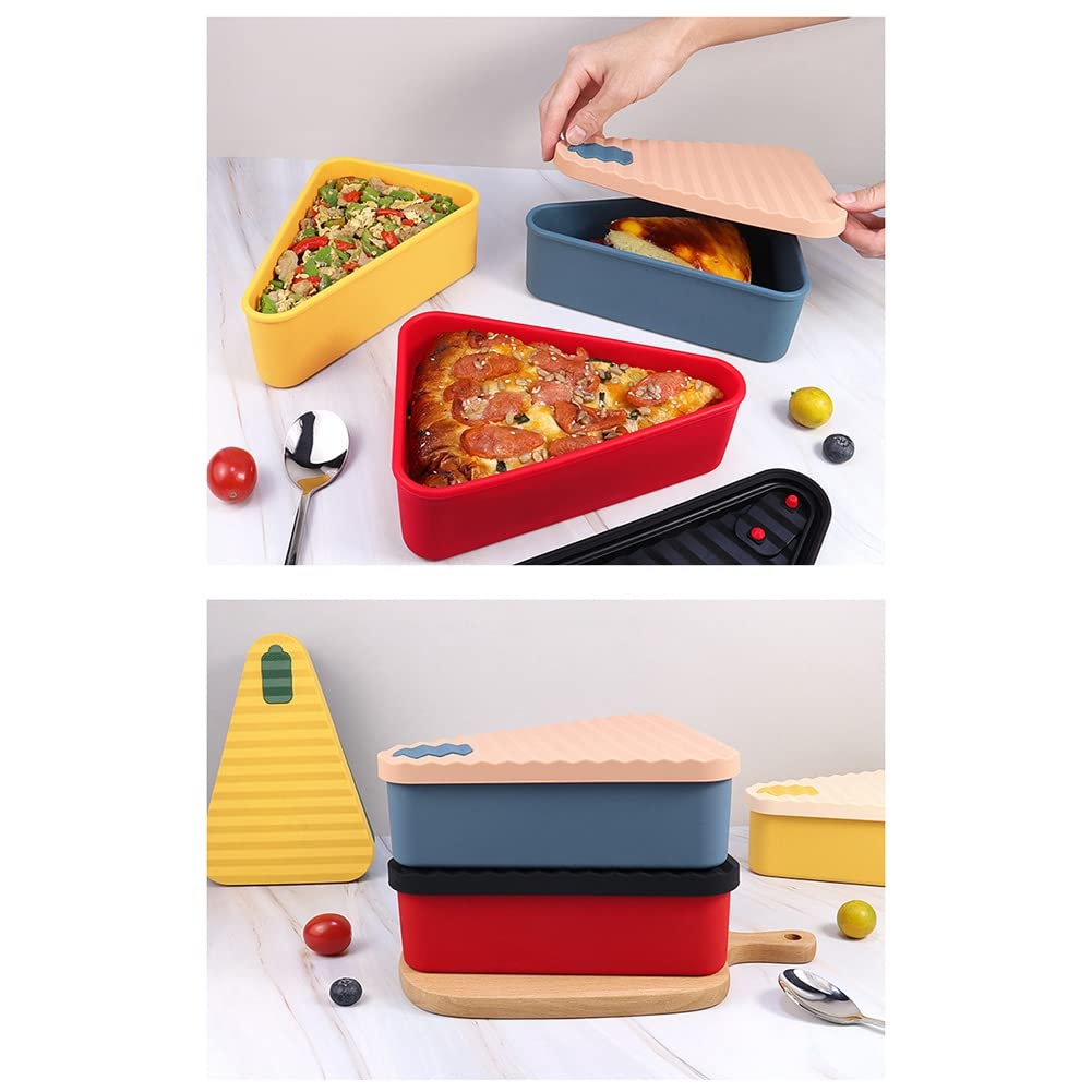 AID 1 boîte de rangement réutilisable pour pizza, économise de l'espace, bleu